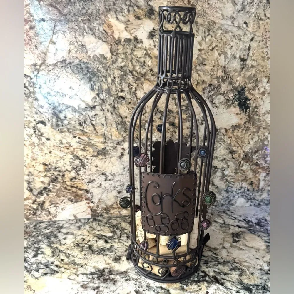 Wine cork cage wine bottle cork holder